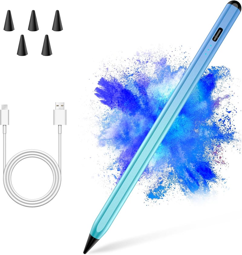 TaIYanG Gradient Color Stylus Pen for iPad 2018-2025 with 5 Extra Tips, Apple Pencil for A16/11th/10th/9th/8th/7th/6th Gen, iPad Pencil Compatible with Pro 11/12.9/13in M4, Air M3/M2/5th/4th/3th Gen, Mini 6/5 - Image 1